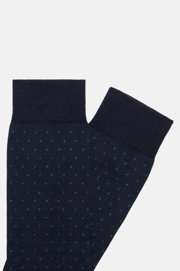 Men Boggi Milano Socks Pinpoint Cotton Blend Socks Navy Blue Men Boggi Milano Socks Pinpoint Cotton Blend Socks Navy Blue