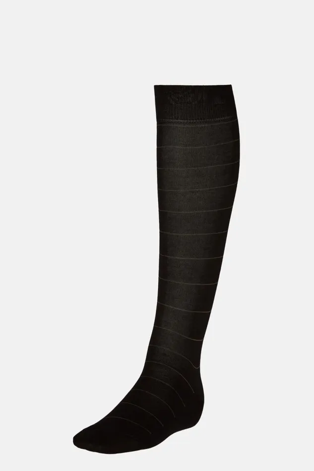 Men Boggi Milano Socks Striped Organic Cotton Socks Black