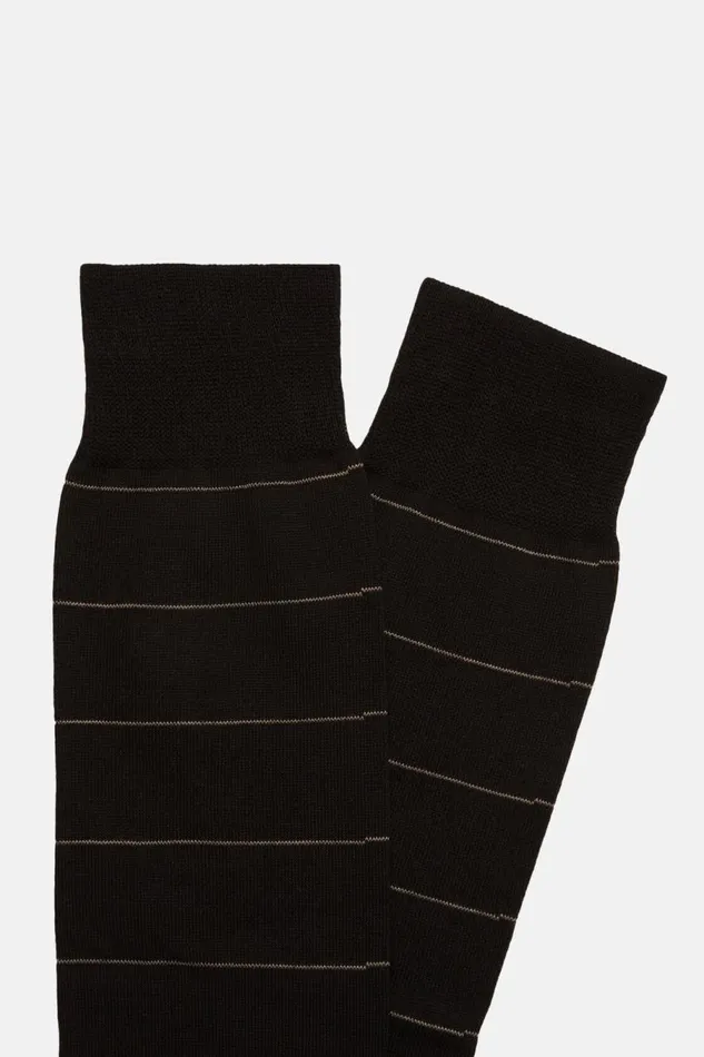 Men Boggi Milano Socks Striped Organic Cotton Socks Black Men Boggi Milano Socks Striped Organic Cotton Socks Black