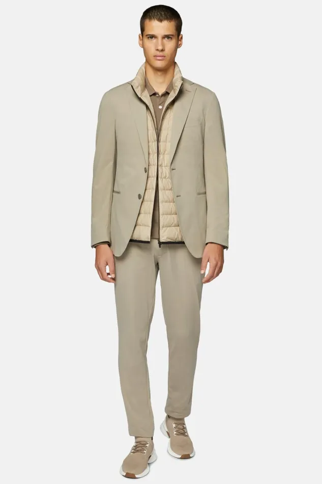 Men Boggi Milano Suits Beige B Tech Stretch Nylon Suit Beige