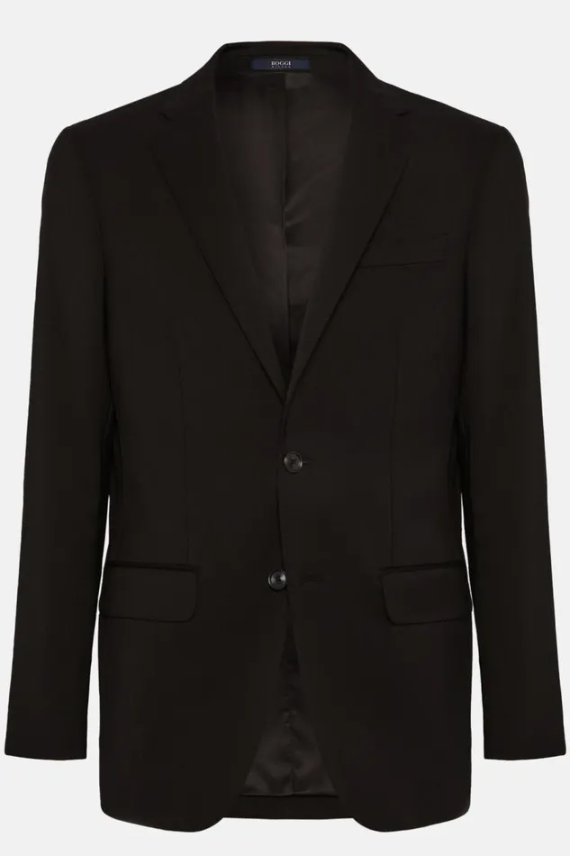 Men Boggi Milano Suits Black Stretch Wool Knit Suit Black Men Boggi Milano Suits Black Stretch Wool Knit Suit Black