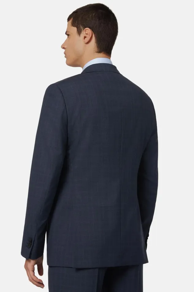 Men Boggi Milano Suits Blue Prince Of Wales Check Pure Wool Suit Blue Men Boggi Milano Suits Blue Prince Of Wales Check Pure Wool Suit Blue