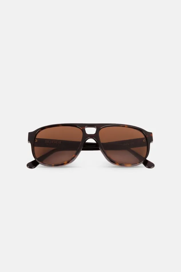 Men Boggi Milano Sunglasses Tortoiseshell Porto Cervo Glasses Brown