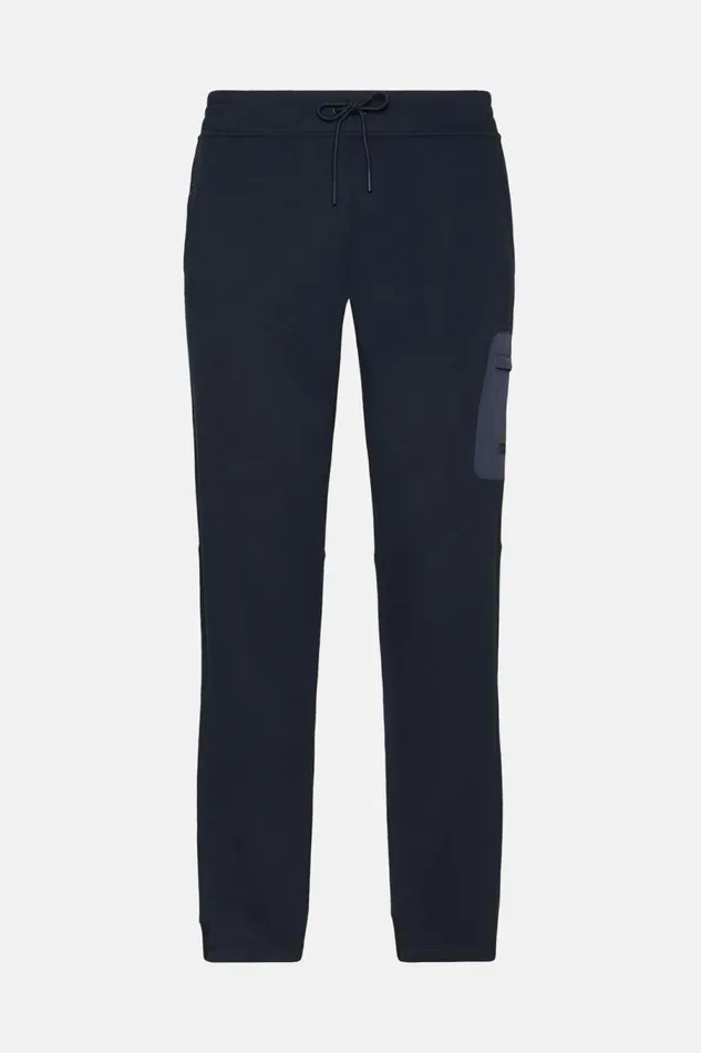 Men Boggi Milano Sweatshirts And Joggers Trousers In Lightweight Recycled Scuba Navy Blue