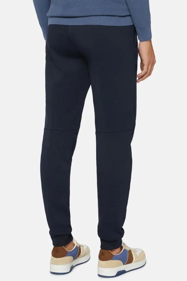 Men Boggi Milano Sweatshirts And Joggers Trousers In Lightweight Recycled Scuba Navy Blue Men Boggi Milano Sweatshirts And Joggers Trousers In Lightweight Recycled Scuba Navy Blue