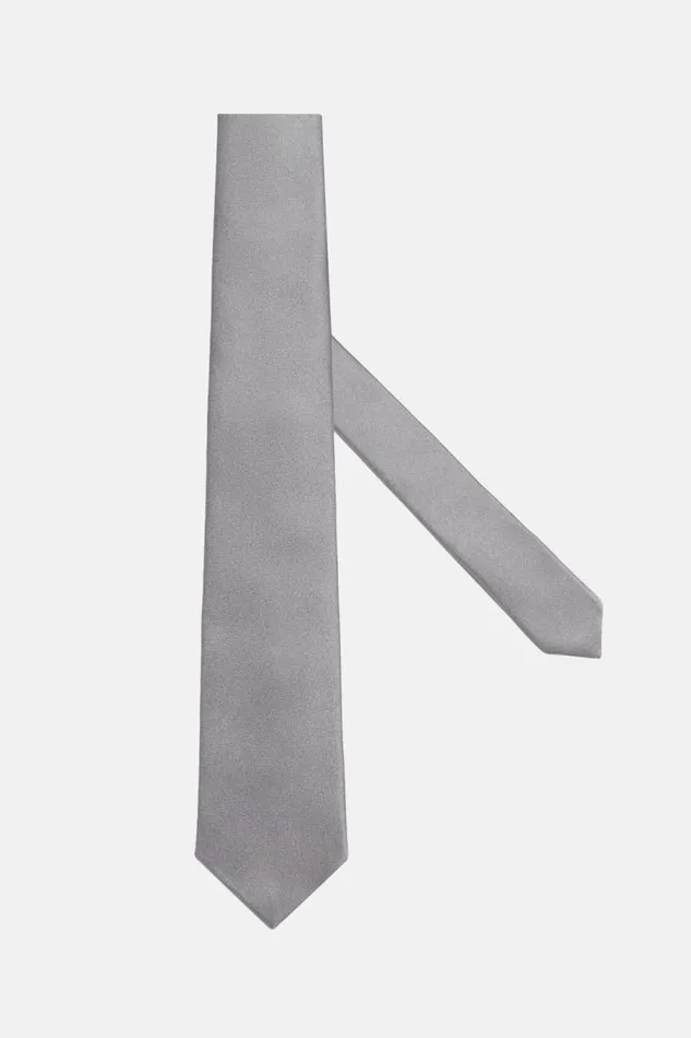 Men Boggi Milano Ties Silk Tie Silver