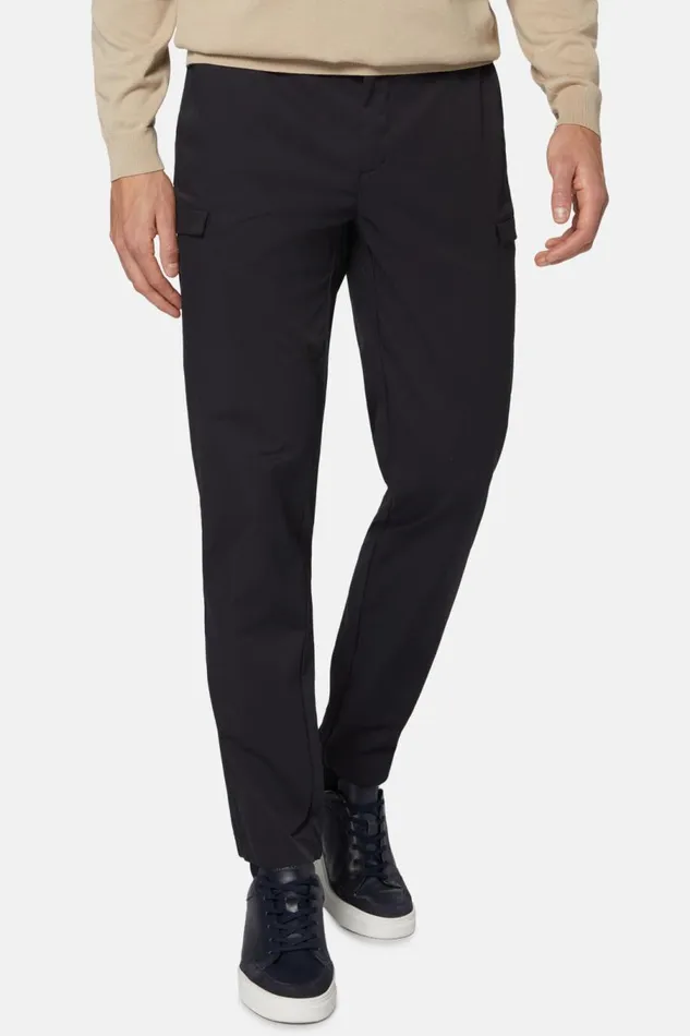 Men Boggi Milano Trousers B Tech Technical Fabric Maverick Cargo Trousers Navy Blue Men Boggi Milano Trousers B Tech Technical Fabric Maverick Cargo Trousers Navy Blue