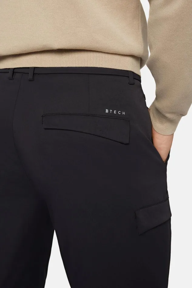 Men Boggi Milano Trousers B Tech Technical Fabric Maverick Cargo Trousers Navy Blue Men Boggi Milano Trousers B Tech Technical Fabric Maverick Cargo Trousers Navy Blue
