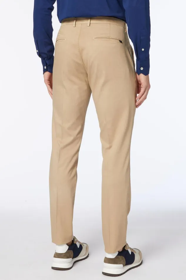 Men Boggi Milano Trousers Stretch CottonTencel Trousers Beige Men Boggi Milano Trousers Stretch CottonTencel Trousers Beige