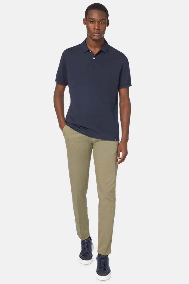 Men Boggi Milano Trousers Stretch CottonTencel Trousers Military Green Men Boggi Milano Trousers Stretch CottonTencel Trousers Military Green