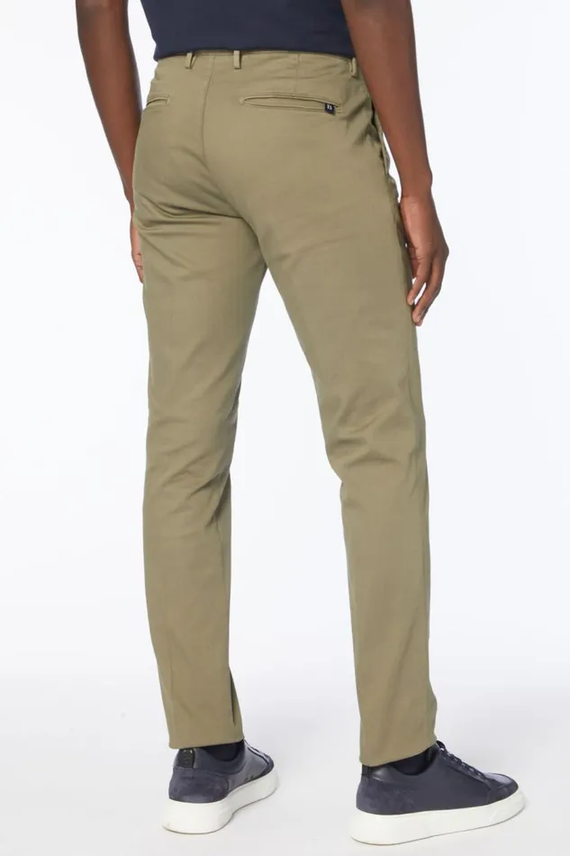 Men Boggi Milano Trousers Stretch CottonTencel Trousers Military Green Men Boggi Milano Trousers Stretch CottonTencel Trousers Military Green