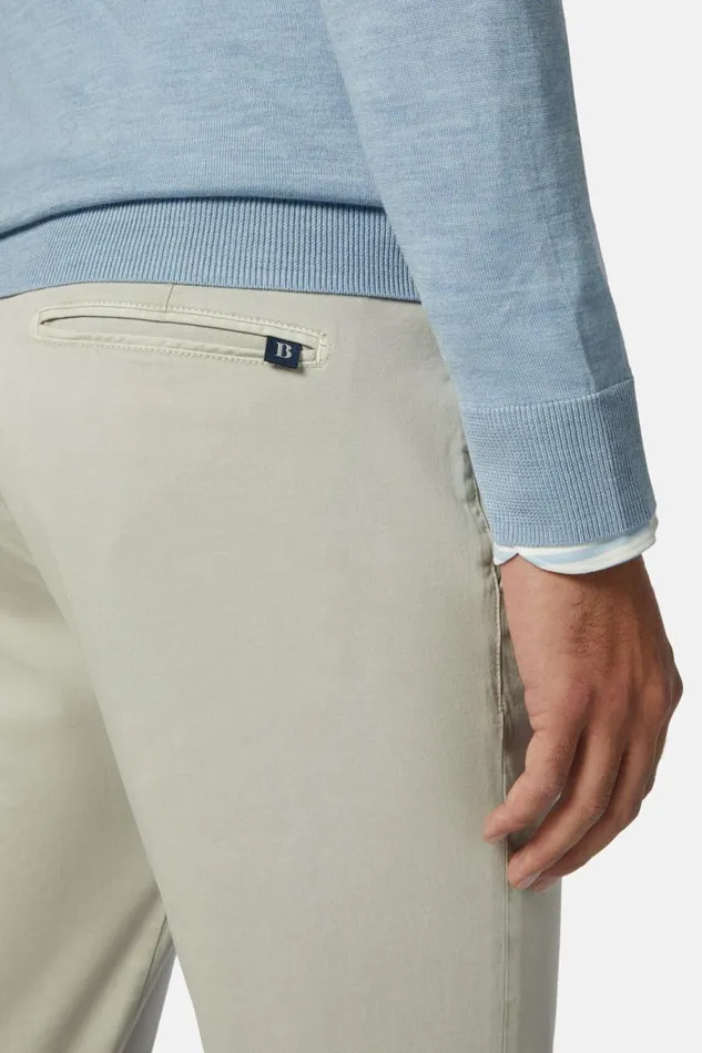 Men Boggi Milano Trousers Stretch Cotton Trousers Grey Men Boggi Milano Trousers Stretch Cotton Trousers Grey
