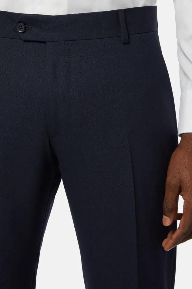 Men Boggi Milano Trousers Trousers In Travel Wool Blue Men Boggi Milano Trousers Trousers In Travel Wool Blue
