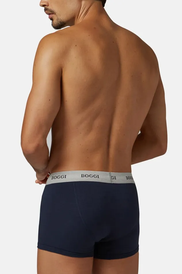 Men Boggi Milano Underwear And Pajamas Stretch Cotton Jersey Boxer Shorts Navy Blue Men Boggi Milano Underwear And Pajamas Stretch Cotton Jersey Boxer Shorts Navy Blue