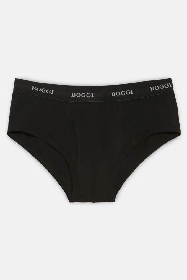 Men Boggi Milano Underwear And Pajamas Stretch Cotton Jersey Briefs Black