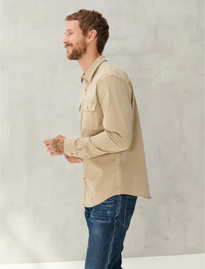 Men ButtonDowns Lucky Brand Humboldt Workwear Twill 161108 Tcx