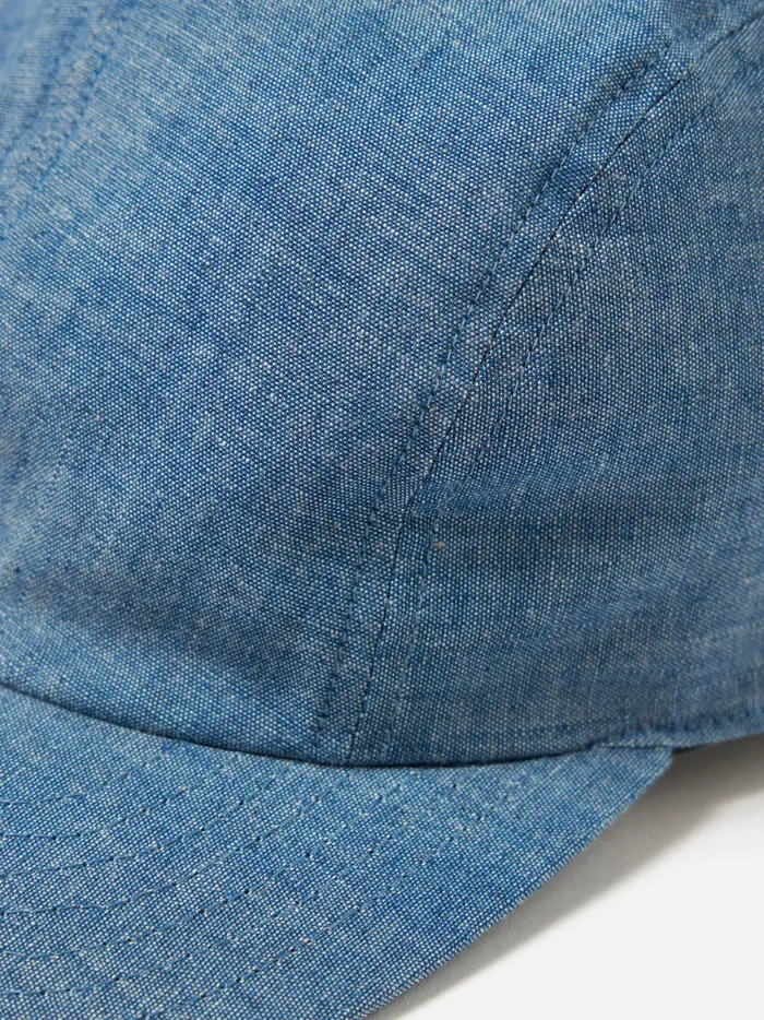 Men Cableami 4 Panel Cap In Indigo 5oz Chambray Universal Works Hats