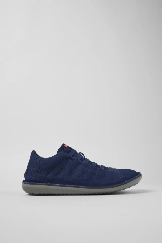 Men Camper Ankle Boots Beetle Blue TextileNubuck Basket Bootie Men Camper Ankle Boots Beetle Blue TextileNubuck Basket Bootie
