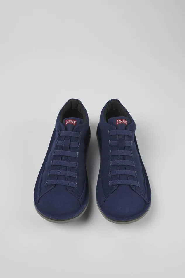 Men Camper Ankle Boots Beetle Blue TextileNubuck Basket Bootie Men Camper Ankle Boots Beetle Blue TextileNubuck Basket Bootie
