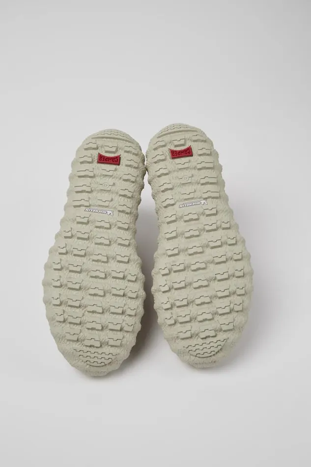 Men Camper Ankle Boots Ground MICHELIN White Textile And Leather Shoes Men Camper Ankle Boots Ground MICHELIN White Textile And Leather Shoes