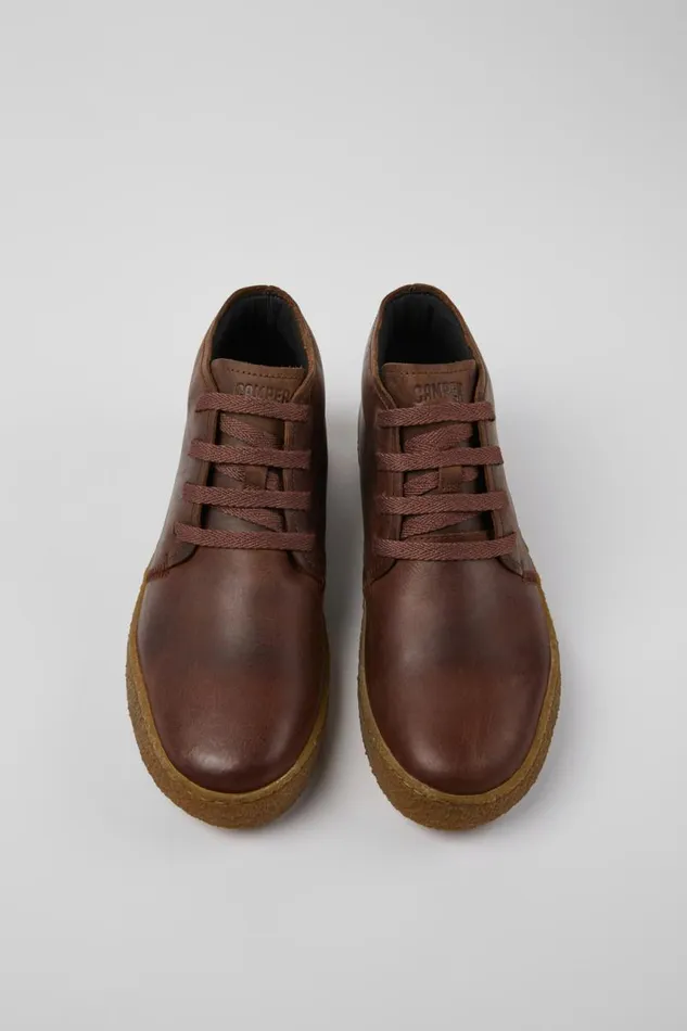 Men Camper Ankle Boots Peu Terreno Brown Leather Shoes