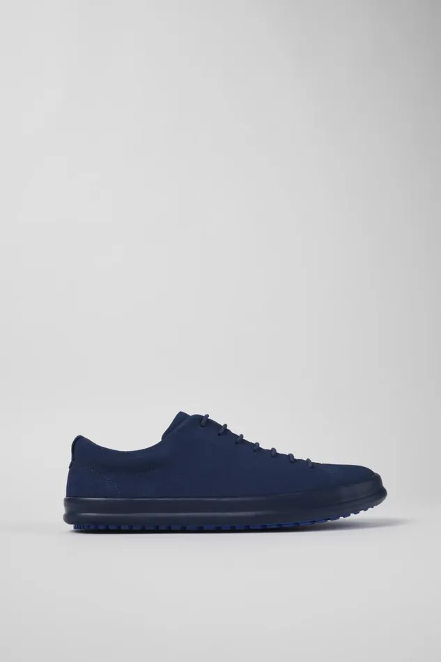 Men Camper Casual Shoes Chasis Blue Nubuck Basket