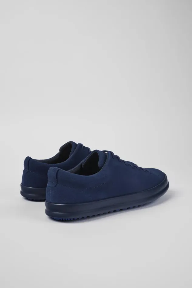 Men Camper Casual Shoes Chasis Blue Nubuck Basket
