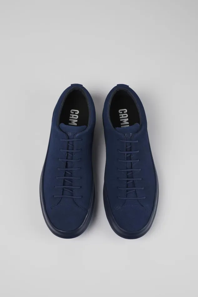 Men Camper Casual Shoes Chasis Blue Nubuck Basket