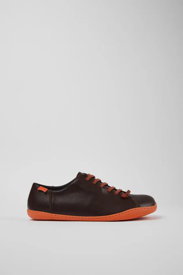 Men Camper Casual Shoes Peu Brown Leather Shoes
