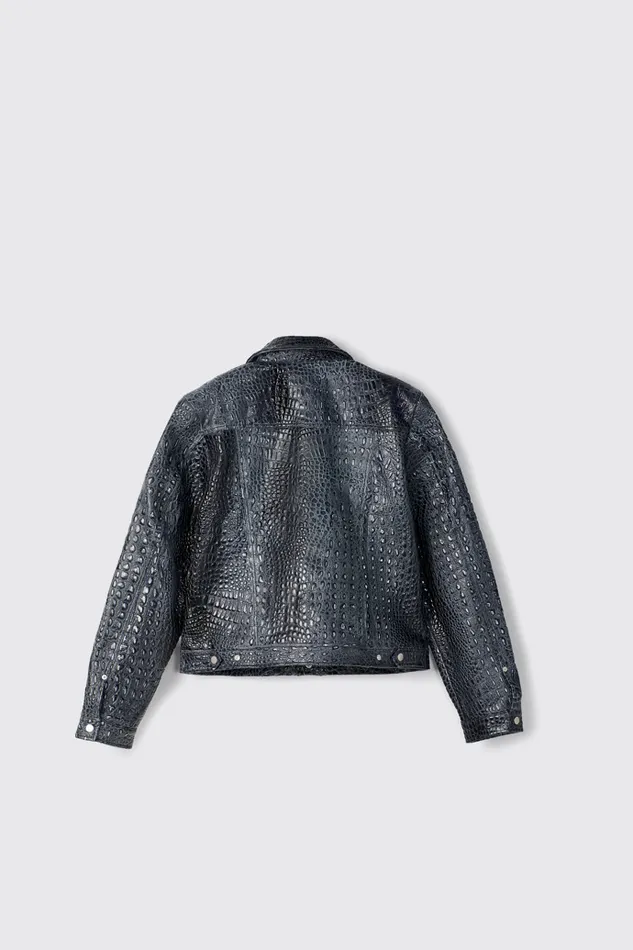 Men Camper Jackets Leather Jacket Dark Gray Leather Jacket