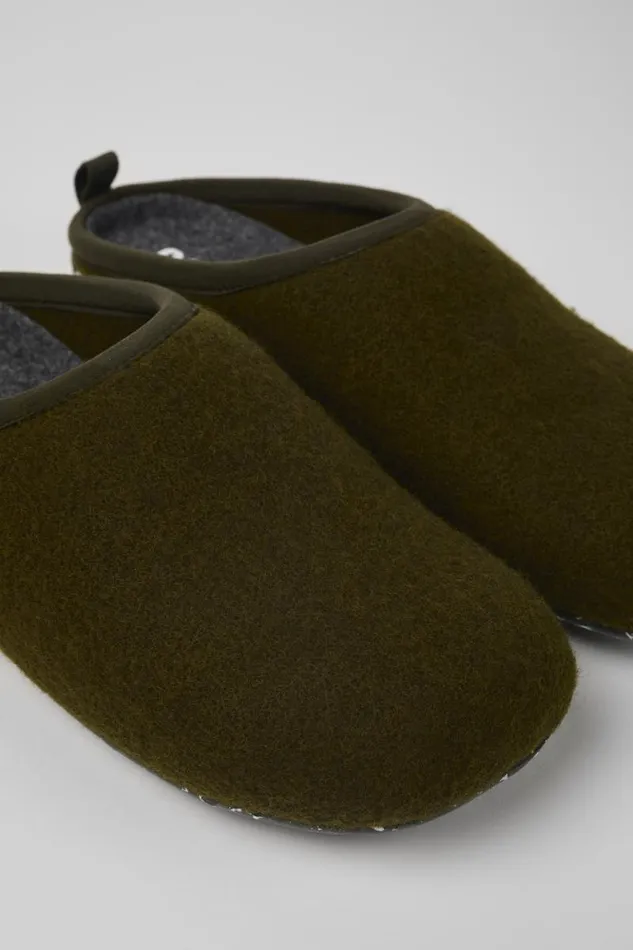 Men Camper Non Leather Shoes Wabi Green Slippers