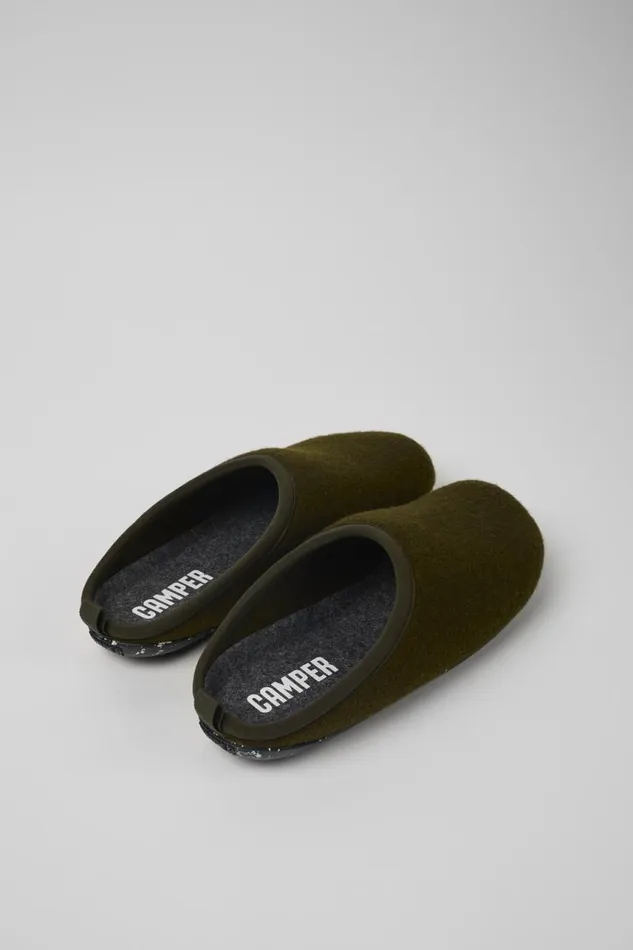 Men Camper Non Leather Shoes Wabi Green Slippers Men Camper Non Leather Shoes Wabi Green Slippers