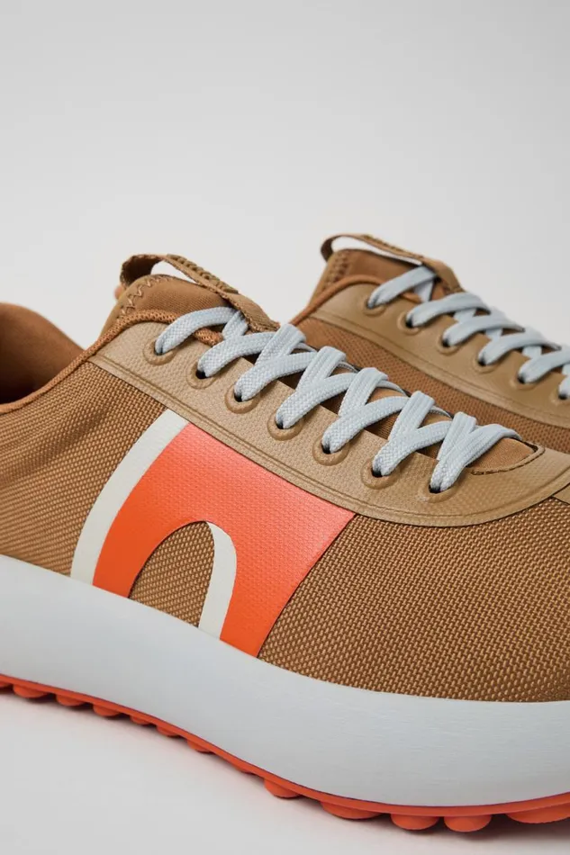 Men Camper Sneakers Pelotas Athens Brown Textile Sneaker