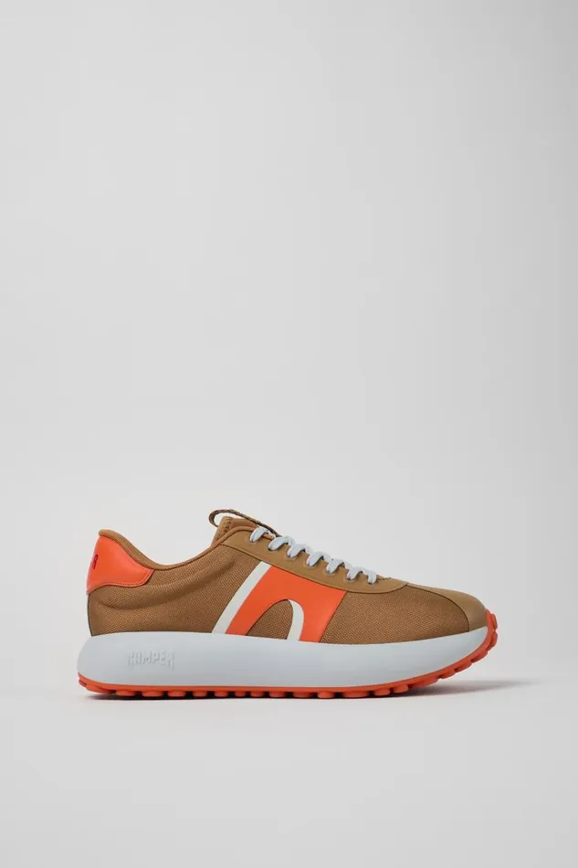 Men Camper Sneakers Pelotas Athens Brown Textile Sneaker