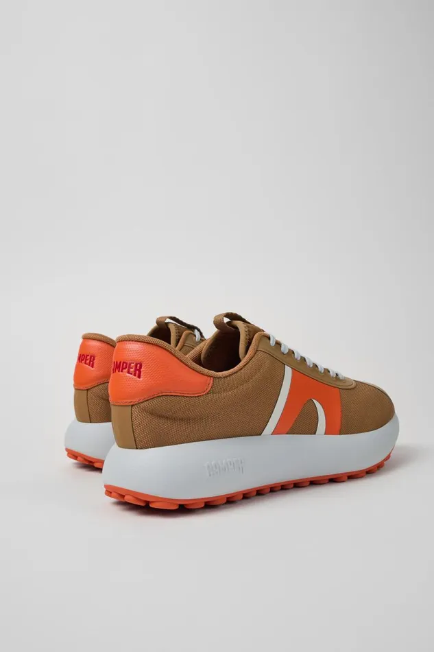Men Camper Sneakers Pelotas Athens Brown Textile Sneaker
