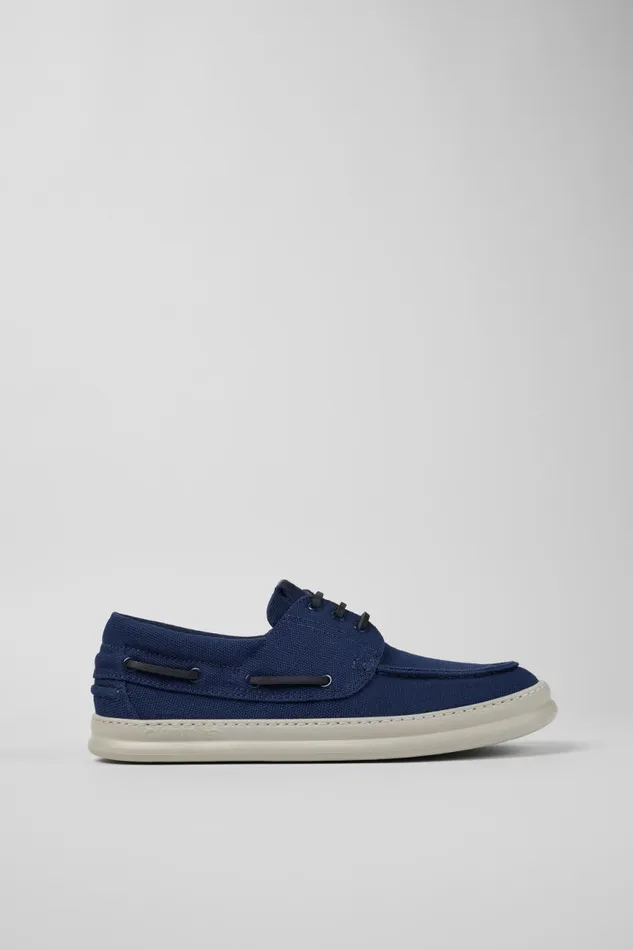 Men Camper Sneakers Runner Blue Textile Boat Shoe Men Camper Sneakers Runner Blue Textile Boat Shoe