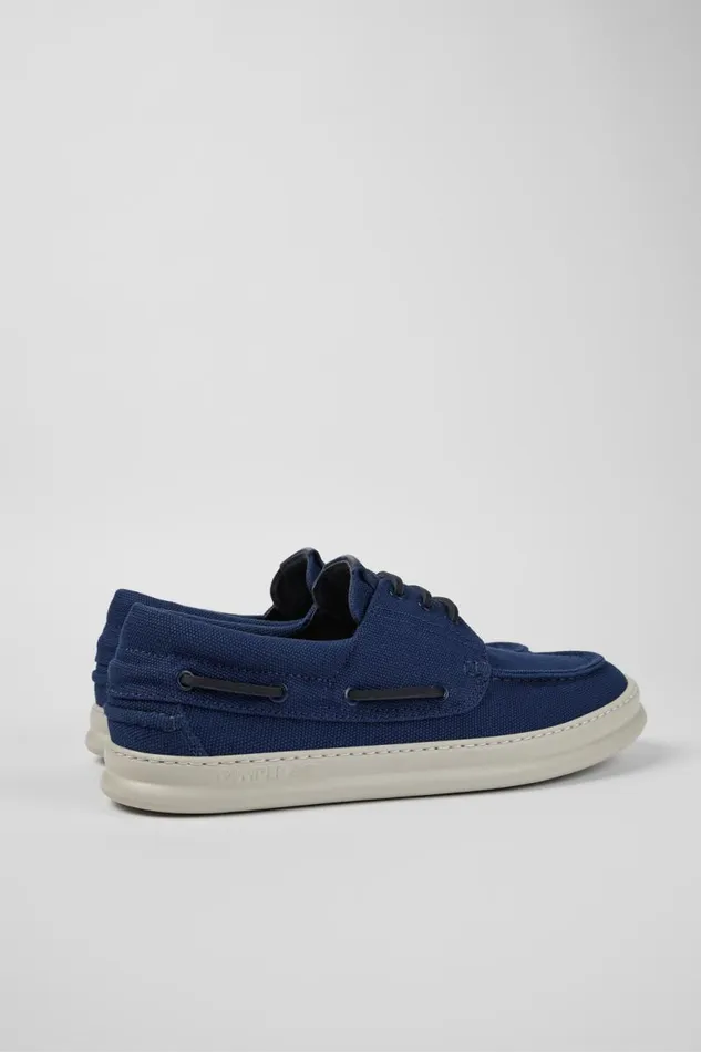 Men Camper Sneakers Runner Blue Textile Boat Shoe Men Camper Sneakers Runner Blue Textile Boat Shoe