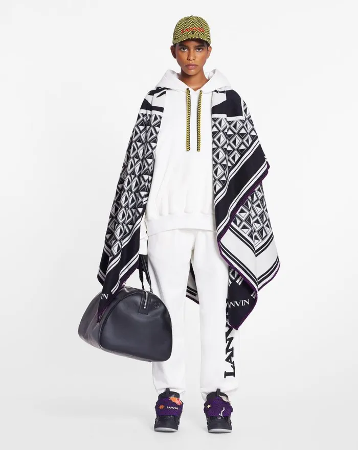 Men Coats and Jackets Lanvin Lanvin X Future Unisex Oversized Curb Laces White Mustang Men Coats and Jackets Lanvin Lanvin X Future Unisex Oversized Curb Laces White Mustang