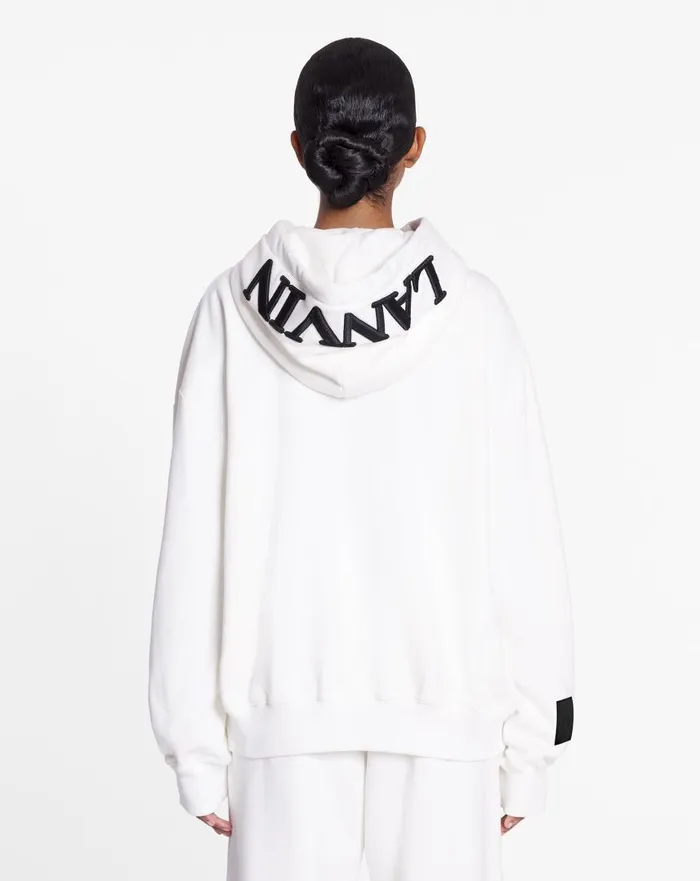 Men Coats and Jackets Lanvin Lanvin X Future Unisex Oversized Curb Laces White Mustang Men Coats and Jackets Lanvin Lanvin X Future Unisex Oversized Curb Laces White Mustang