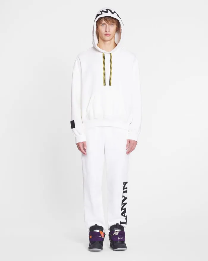 Men Coats and Jackets Lanvin Lanvin X Future Unisex Oversized Curb Laces White Mustang Men Coats and Jackets Lanvin Lanvin X Future Unisex Oversized Curb Laces White Mustang