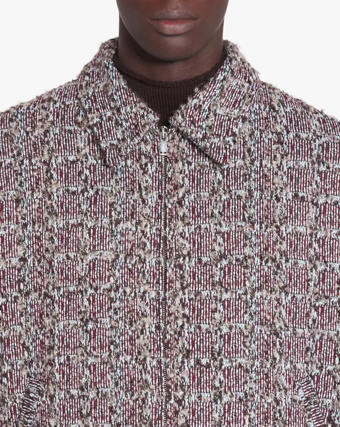 Men Coats and Jackets Lanvin Unisex Textured Jacket Burgundyblue Men Coats and Jackets Lanvin Unisex Textured Jacket Burgundyblue