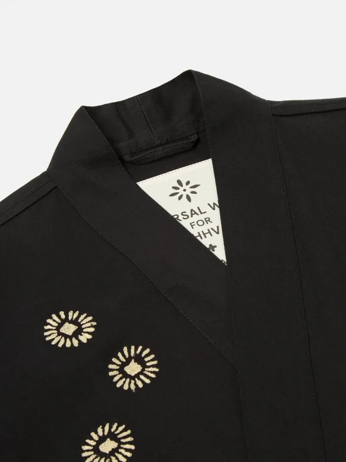 Men Hhv X Universal Works Kyoto Work Jacket In Black Twill Universal Works Jackets