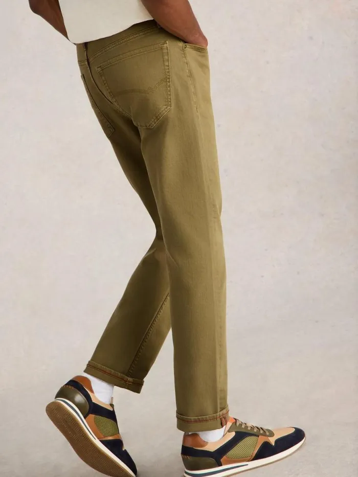 Men Jeans White Stuff Eastwood Garment Dye Jean Khaki Green Men Jeans White Stuff Eastwood Garment Dye Jean Khaki Green
