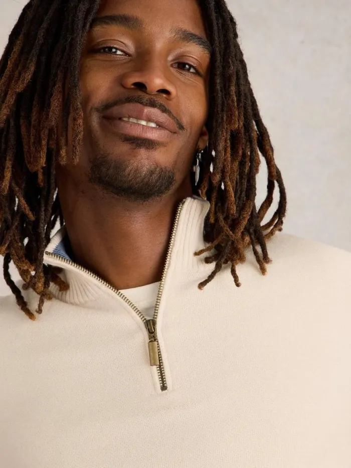 Men Knitwear White Stuff Newport Wool Merino Jumper Pale Ivory