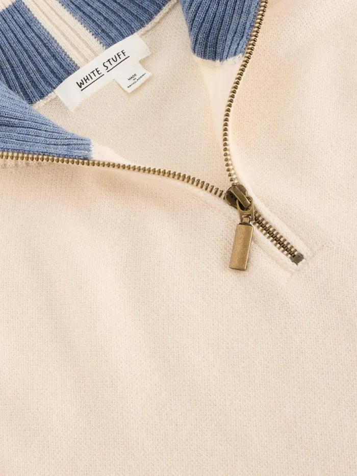 Men Knitwear White Stuff Newport Wool Merino Jumper Pale Ivory