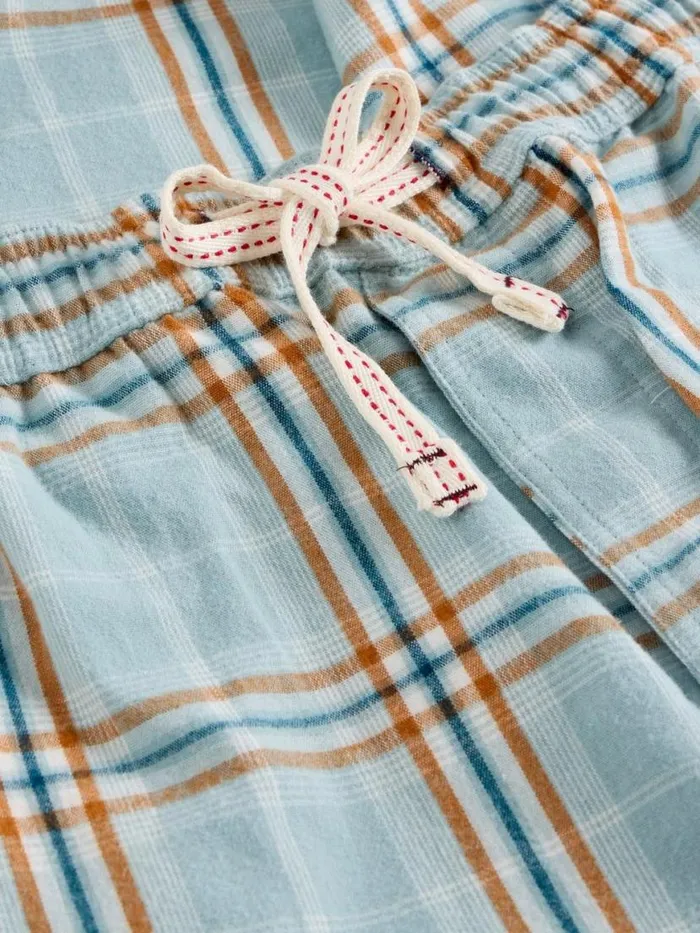 Men Loungewear White Stuff Moorland Flannel PJ Trousers Blue Multi