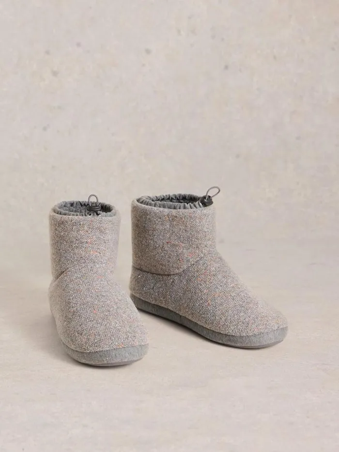Men Loungewear White Stuff Neppy Slipper Bootie Grey Multi