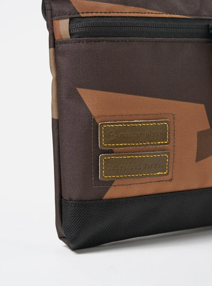 Men MasterPiece X Universal Works Shoulder Bag In Camo Recycled Tech Canvas Universal Works Bags