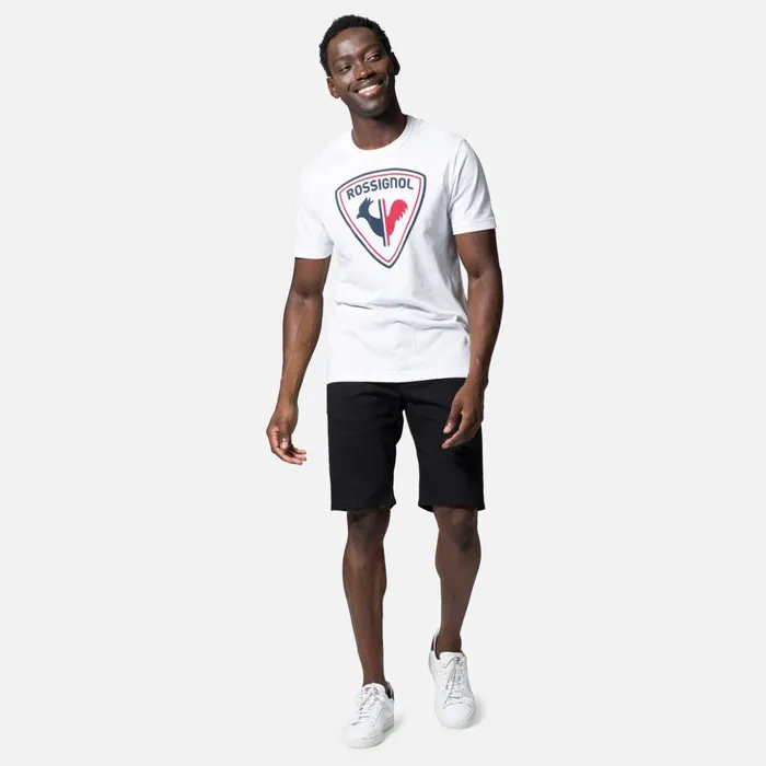 Men Men039s Logo Tee White100 Rossignol Polos and Tees