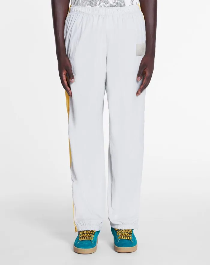 Men Pants and Shorts Lanvin Lanvin X Future Jogging Pants With Contrasting Stripes Eagle Grey Men Pants and Shorts Lanvin Lanvin X Future Jogging Pants With Contrasting Stripes Eagle Grey